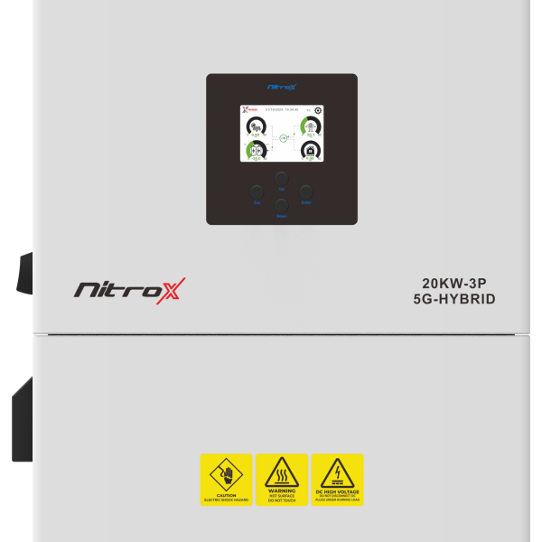 INVEREX NitroX 20kW 3-Phase Hybrid Solar Inverter