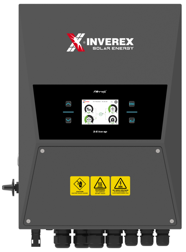 INVEREX NitroX 3.6kW Single-Phase Solar Inverter