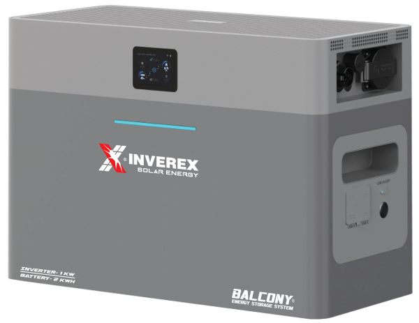 INVEREX Balcony Energy Storage System (1kW Inverter | 2kWh Battery)