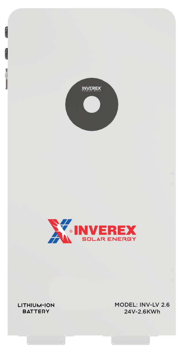 INVEREX Power Wall Lithium-Ion Battery (INV-LV 2.6 | 24V – 2.6kWh)